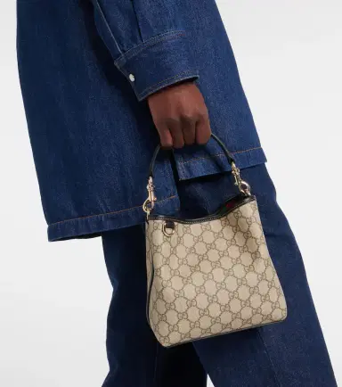 Gucci GG Emblem Mini coated canvas tote bag | Thumbnail 5 Gucci GG Emblem Mini coated canvas tote bag | Thumbnail 5