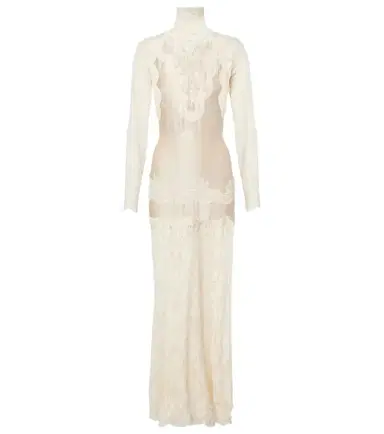 Rabanne Lace-trimmed maxi dress | Thumbnail 1 Rabanne Lace-trimmed maxi dress | Thumbnail 1