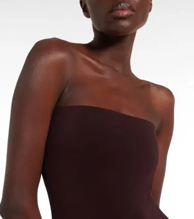 Alaia Alaïa Strapless gathered jersey maxi dress | Thumbnail 4 Alaia Alaïa Strapless gathered jersey maxi dress | Thumbnail 4