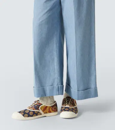 Valentino Cropped wide-leg denim pants | Thumbnail 4 Valentino Cropped wide-leg denim pants | Thumbnail 4