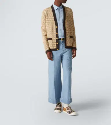 Valentino Cropped wide-leg denim pants | Thumbnail 6 Valentino Cropped wide-leg denim pants | Thumbnail 6