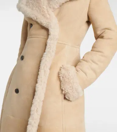 Alaïa Alaïa Shearling-trimmed suede coat | Thumbnail 3 Alaïa Alaïa Shearling-trimmed suede coat | Thumbnail 3