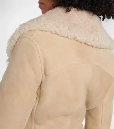 Alaïa Alaïa Shearling-trimmed suede coat | Thumbnail 4 Alaïa Alaïa Shearling-trimmed suede coat | Thumbnail 4