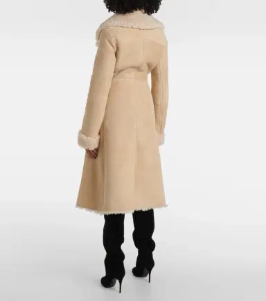 Alaïa Alaïa Shearling-trimmed suede coat | Thumbnail 5 Alaïa Alaïa Shearling-trimmed suede coat | Thumbnail 5