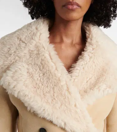 Alaïa Alaïa Shearling-trimmed suede coat | Thumbnail 6 Alaïa Alaïa Shearling-trimmed suede coat | Thumbnail 6
