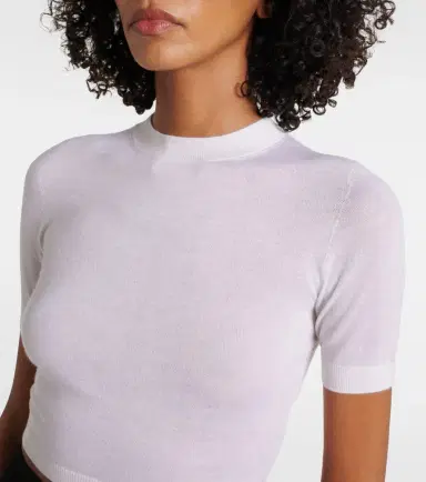 Alaia Alaïa Cropped cashmere top | Thumbnail 3 Alaia Alaïa Cropped cashmere top | Thumbnail 3