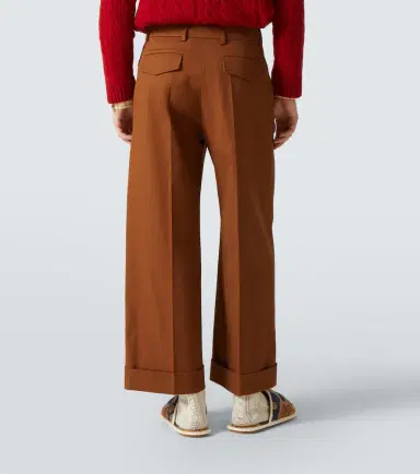 Valentino Cropped cotton gabardine wide-leg pants | Thumbnail 2 Valentino Cropped cotton gabardine wide-leg pants | Thumbnail 2