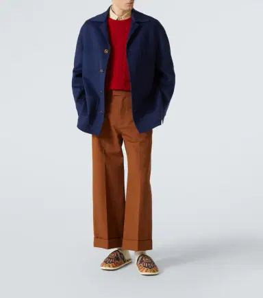 Valentino Cropped cotton gabardine wide-leg pants | Thumbnail 3 Valentino Cropped cotton gabardine wide-leg pants | Thumbnail 3