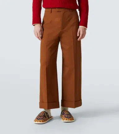 Valentino Cropped cotton gabardine wide-leg pants | Thumbnail 6 Valentino Cropped cotton gabardine wide-leg pants | Thumbnail 6