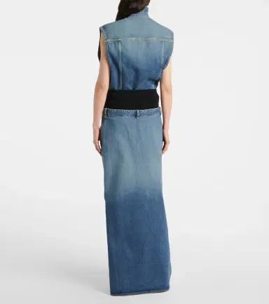 Alaia Alaïa Denim maxi skirt | Thumbnail 2 Alaia Alaïa Denim maxi skirt | Thumbnail 2