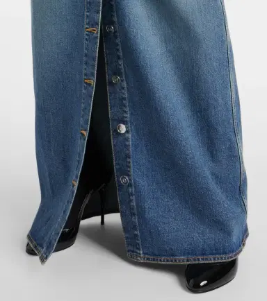 Alaia Alaïa Denim maxi skirt | Thumbnail 3 Alaia Alaïa Denim maxi skirt | Thumbnail 3