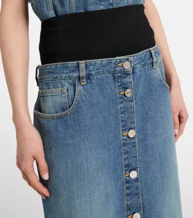 Alaia Alaïa Denim maxi skirt | Thumbnail 4 Alaia Alaïa Denim maxi skirt | Thumbnail 4