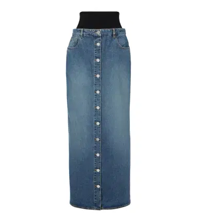 Alaia Alaïa Denim maxi skirt | Thumbnail 1 Alaia Alaïa Denim maxi skirt | Thumbnail 1