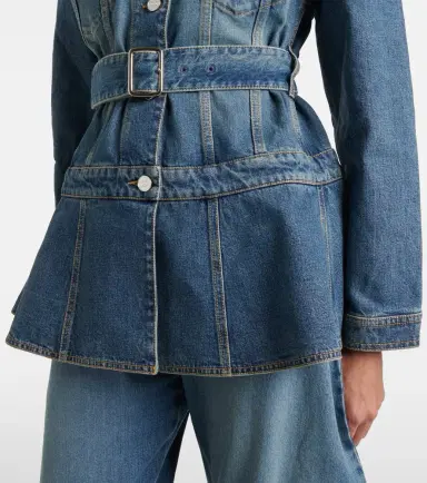 Alaïa Alaïa Peplum denim jacket | Thumbnail 4 Alaïa Alaïa Peplum denim jacket | Thumbnail 4