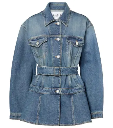 Alaïa Alaïa Peplum denim jacket | Thumbnail 1 Alaïa Alaïa Peplum denim jacket | Thumbnail 1