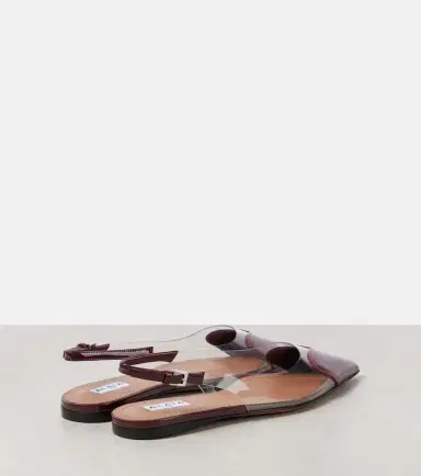 Alaïa Alaïa Le Caur patent leather and PU slingback flats | Thumbnail 3 Alaïa Alaïa Le Caur patent leather and PU slingback flats | Thumbnail 3