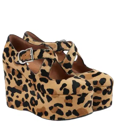 Alaïa Alaïa Criss Cross leopard-print calf hair wedges | Thumbnail 1 Alaïa Alaïa Criss Cross leopard-print calf hair wedges | Thumbnail 1