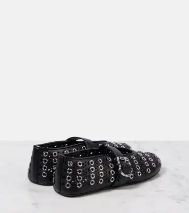 Alaïa Alaïa Vienne embellished leather ballet flats | Thumbnail 4 Alaïa Alaïa Vienne embellished leather ballet flats | Thumbnail 4