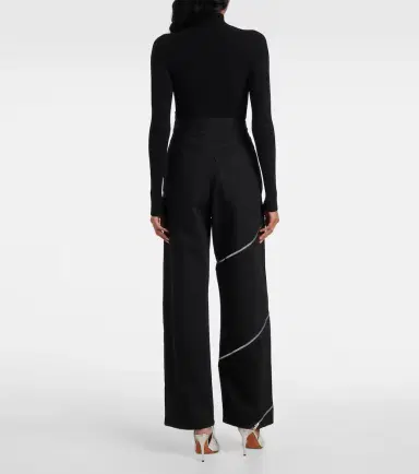 Alaïa Alaïa Spiral cotton wide-leg pants | Thumbnail 3 Alaïa Alaïa Spiral cotton wide-leg pants | Thumbnail 3