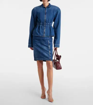 Nensi Dojaka Denim midi skirt | Thumbnail 2 Nensi Dojaka Denim midi skirt | Thumbnail 2