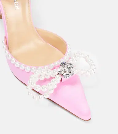 Mach & Mach Double Bow 110 embellished satin pumps | Thumbnail 4 Mach & Mach Double Bow 110 embellished satin pumps | Thumbnail 4