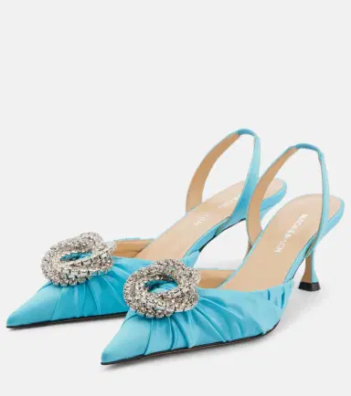 Mach & Mach Galaxy 65 satin slingback pumps | Thumbnail 3 Mach & Mach Galaxy 65 satin slingback pumps | Thumbnail 3