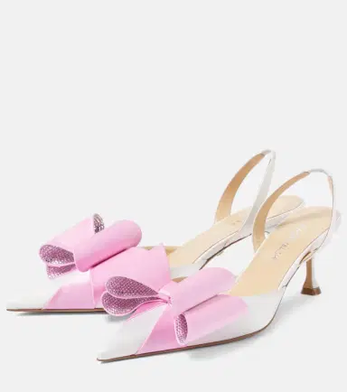 Mach & Mach Le Cadeau satin slingback pumps | Thumbnail 2 Mach & Mach Le Cadeau satin slingback pumps | Thumbnail 2