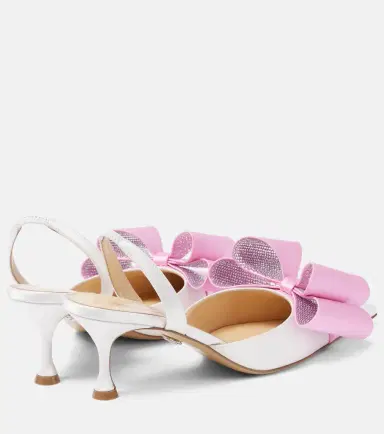 Mach & Mach Le Cadeau satin slingback pumps | Thumbnail 3 Mach & Mach Le Cadeau satin slingback pumps | Thumbnail 3