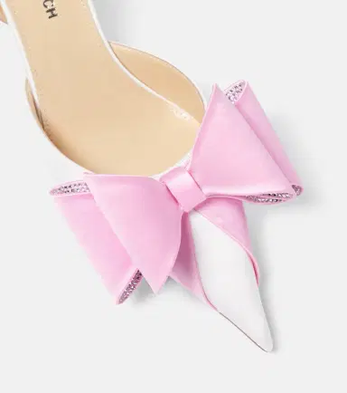 Mach & Mach Le Cadeau satin slingback pumps | Thumbnail 4 Mach & Mach Le Cadeau satin slingback pumps | Thumbnail 4