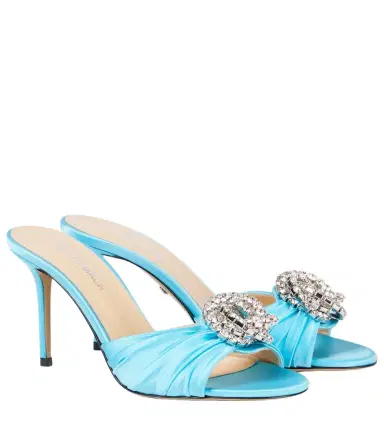 Mach & Mach Galaxy embellished tulle mules | Thumbnail 1 Mach & Mach Galaxy embellished tulle mules | Thumbnail 1