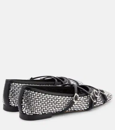 Mach & Mach Crystal-embellished mesh ballet flats | Thumbnail 4 Mach & Mach Crystal-embellished mesh ballet flats | Thumbnail 4