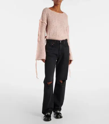 AGOLDE Kelly high-rise distressed straight jeans | Thumbnail 5 AGOLDE Kelly high-rise distressed straight jeans | Thumbnail 5