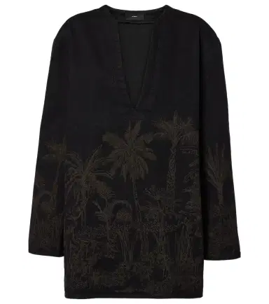 Alanui Jungle Toile De Jouy denim top | Thumbnail 1 Alanui Jungle Toile De Jouy denim top | Thumbnail 1