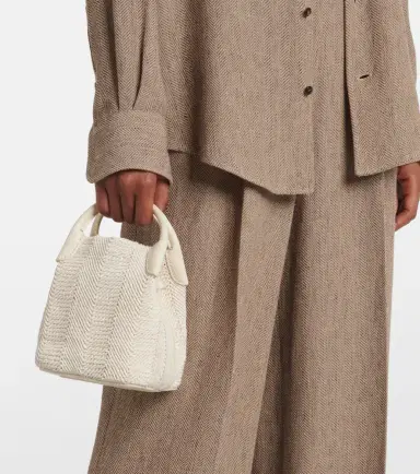 Loro Piana Bale Micro leather-trimmed bucket bag | Thumbnail 5 Loro Piana Bale Micro leather-trimmed bucket bag | Thumbnail 5