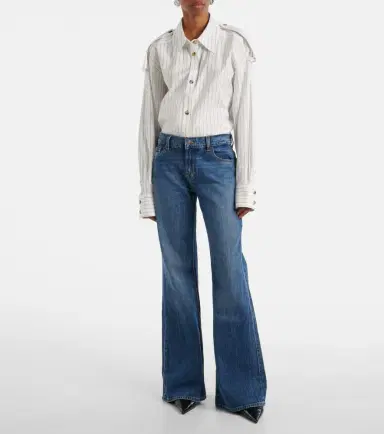 7 For All Mankind Mankind high-rise flared jeans | Thumbnail 3 7 For All Mankind Mankind high-rise flared jeans | Thumbnail 3