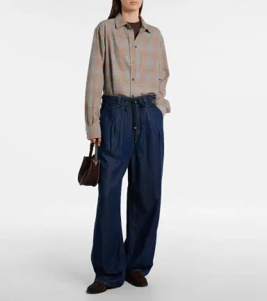 7 For All Mankind Denim Lustre wide-leg jeans | Thumbnail 2 7 For All Mankind Denim Lustre wide-leg jeans | Thumbnail 2
