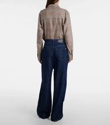 7 For All Mankind Denim Lustre wide-leg jeans | Thumbnail 4 7 For All Mankind Denim Lustre wide-leg jeans | Thumbnail 4