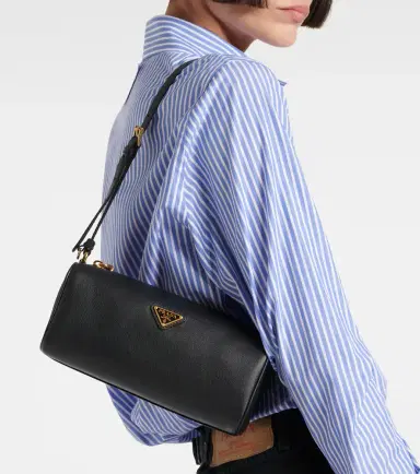 Prada Mini logo leather shoulder bag | Thumbnail 2 Prada Mini logo leather shoulder bag | Thumbnail 2