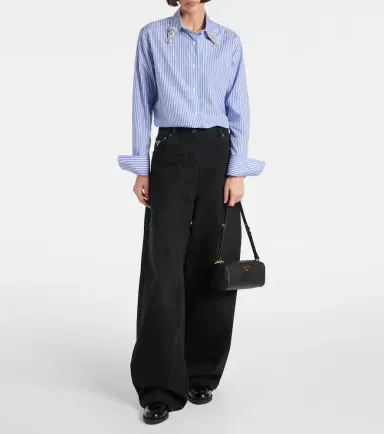 Prada Mini logo leather shoulder bag | Thumbnail 3 Prada Mini logo leather shoulder bag | Thumbnail 3