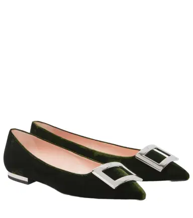 Roger Vivier Faux fur-trimmed ballet flats | Thumbnail 1 Roger Vivier Faux fur-trimmed ballet flats | Thumbnail 1
