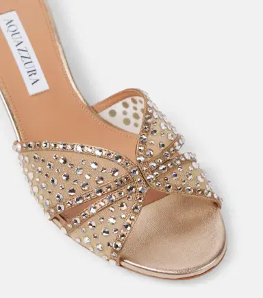Aquazzura Crystal Love 35 embellished tulle mules | Thumbnail 3 Aquazzura Crystal Love 35 embellished tulle mules | Thumbnail 3