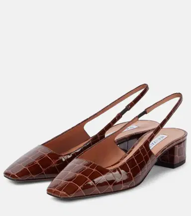 Aquazzura Ginza 35 leather slingback pumps | Thumbnail 4 Aquazzura Ginza 35 leather slingback pumps | Thumbnail 4