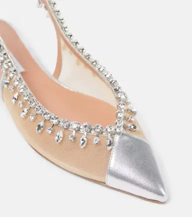 Aquazzura Temptation Crystal mesh slingback flats | Thumbnail 2 Aquazzura Temptation Crystal mesh slingback flats | Thumbnail 2