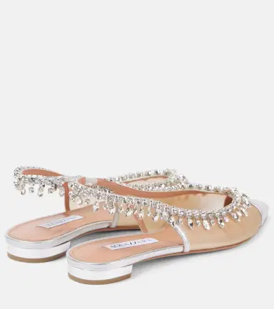 Aquazzura Temptation Crystal mesh slingback flats | Thumbnail 3 Aquazzura Temptation Crystal mesh slingback flats | Thumbnail 3