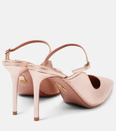 Aquazzura Bellezza 85 metallic leather mules | Thumbnail 3 Aquazzura Bellezza 85 metallic leather mules | Thumbnail 3