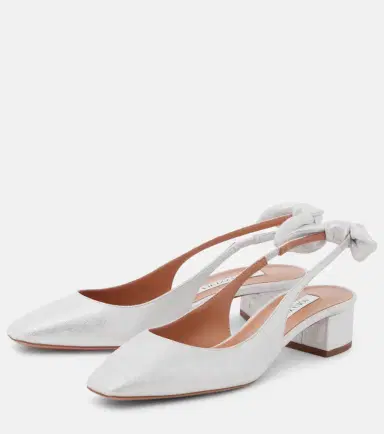 Aquazzura Very Bow leather slingback pumps | Thumbnail 5 Aquazzura Very Bow leather slingback pumps | Thumbnail 5