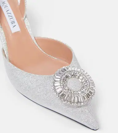 Aquazzura Crystal Hoop 50 glitter slingback pumps | Thumbnail 2 Aquazzura Crystal Hoop 50 glitter slingback pumps | Thumbnail 2
