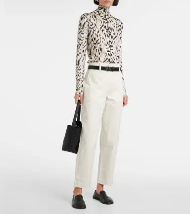 Proenza Schouler White Label Cait cotton-blend tapered pants | Thumbnail 2 Proenza Schouler White Label Cait cotton-blend tapered pants | Thumbnail 2