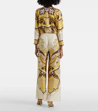La DoubleJ Spells Placée printed silk twill palazzo pants | Thumbnail 4 La DoubleJ Spells Placée printed silk twill palazzo pants | Thumbnail 4
