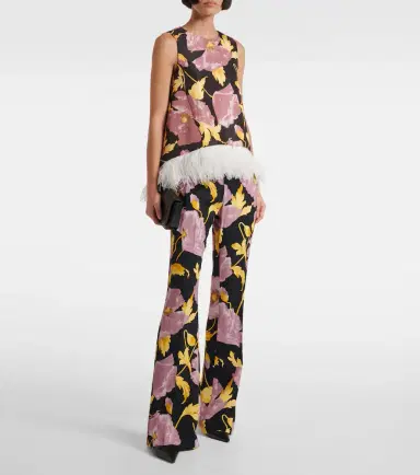 La DoubleJ La Scala feather-trimmed asymmetrical top | Thumbnail 2 La DoubleJ La Scala feather-trimmed asymmetrical top | Thumbnail 2